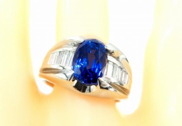 Pt900 1.24ct 美しいサファイア　ダイヤモンド　リングコメントなしでも大丈夫です