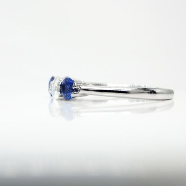 サファイア ダイヤモンドリング SA 0.58ct D 0.30ct Pt900 GRJ サファイア ダイヤモンドリング SA 0.58ct D 0.30ct Pt900 GRJ