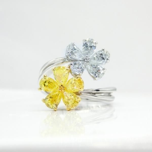 ƥ󥹥 F顼ɥեե D 1.353ct 0.919ct Pt900/K18YG CGL AGT BOUTIQUE LINE