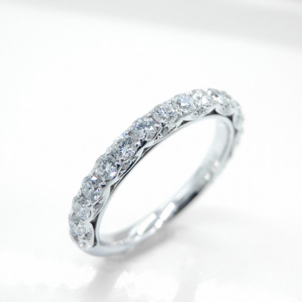 ダイヤモンドハーフエタニティリング D 0.82ct K18WG BOUTIQUE LINE