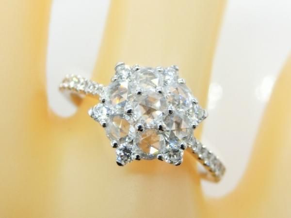 ローズカットダイヤモンドリング D 0.40ct 0.34ct K18WG BOUTIQUE LINE