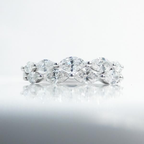 マーキスダイヤモンドリング D 1.23ct K18WG BOUTIQUE LINE