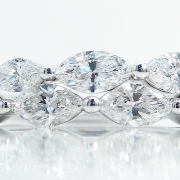 マーキスダイヤモンドリング D 1.23ct K18WG BOUTIQUE LINE