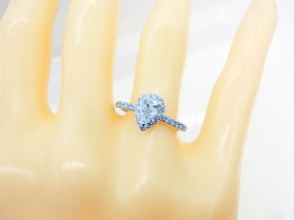 D-IF ペアシェイプ ダイヤモンドリング D 0.42ct 0.31ct Pt950