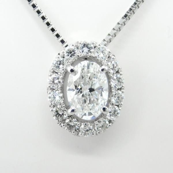 D-IF オーバルシェイプダイヤモンドネックレス D 0.34ct D 0.17ct 45cm ...