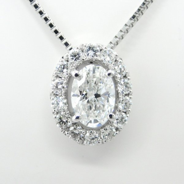 D-IF オーバルシェイプダイヤモンドネックレス D 0.34ct D 0.17ct  45cm Pt950 GIA鑑定書付 BOUTIQUE LINE