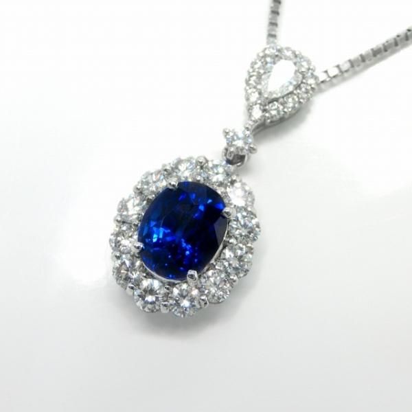 ロイヤルブルーサファイア0.82ct + ゴールド22ct ネックレス新品