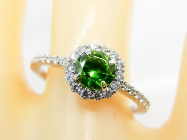 デマントイドガーネット ダイヤモンドリング DTG 0.54ct D 0.21 デマントイドガーネット ダイヤモンドリング DTG 0.54ct D 0.21