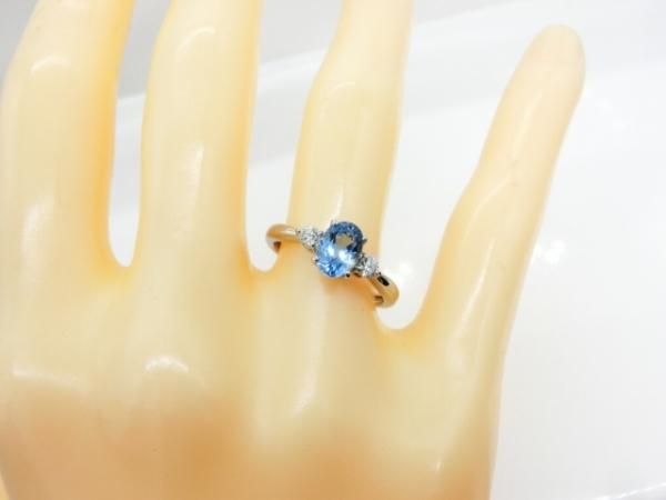 サンタマリアアクアマリン ダイヤモンドリング AQ 0.763ct D サンタマリアアクアマリン ダイヤモンドリング AQ 0.763ct D