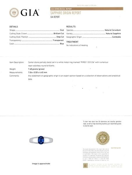 非加熱ブルーサファイア ダイヤモンドリング SA 1.53ct D 0.36ct 非加熱ブルーサファイア ダイヤモンドリング SA 1.53ct D 0.36ct