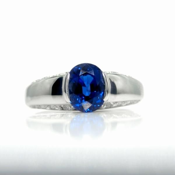 非加熱ブルーサファイア ダイヤモンドリング SA 1.53ct D 0.36ct 非加熱ブルーサファイア ダイヤモンドリング SA 1.53ct D 0.36ct