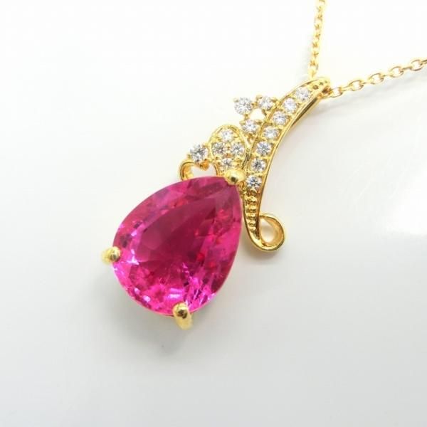 ペアシェイプルベライト ダイヤモンドネックレス RU 3.00ct D ペアシェイプルベライト ダイヤモンドネックレス RU 3.00ct D