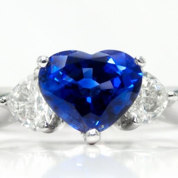 ハートシェイプサファイア ダイヤモンドリング SA 1.362ct D ハートシェイプサファイア ダイヤモンドリング SA 1.362ct D