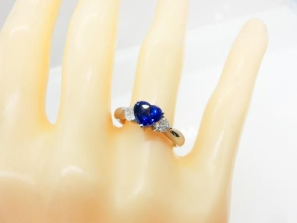 ハートシェイプサファイア ダイヤモンドリング SA 1.362ct D 0.42ct ハートシェイプサファイア ダイヤモンドリング SA 1.362ct D 0.42ct