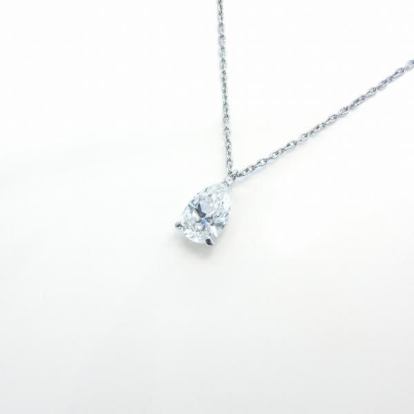 ペアシェイプダイヤモンドネックレス D 1.356ct H-SI2 45cm