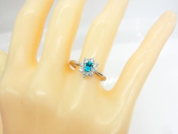ブラジル産パライバトルマリン ダイヤモンドリング PA 0.17ct D ブラジル産パライバトルマリン ダイヤモンドリング PA 0.17ct D