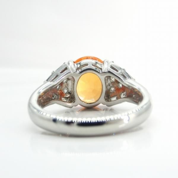 スペサルティンガーネット ダイヤモンドリング GA 3.80ct D 0.67 スペサルティンガーネット ダイヤモンドリング GA 3.80ct D 0.67
