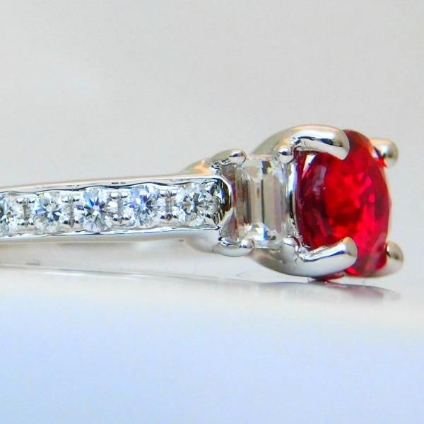 ミャンマー産ピジョンブラッドカラールビー ダイヤモンドリング R 1.015ct D 0.32ct K18WG GIA鑑別書付 BOUTIQUE LINE