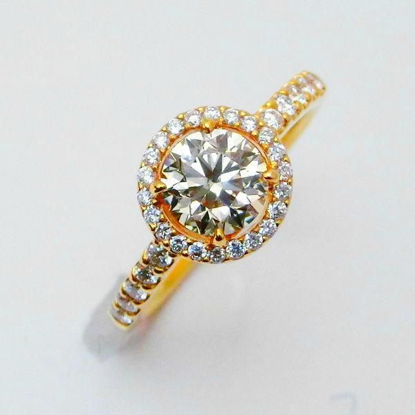 ɥ 0.749ct S-VS1-VG D 0.23ct K18YG и C-LINE