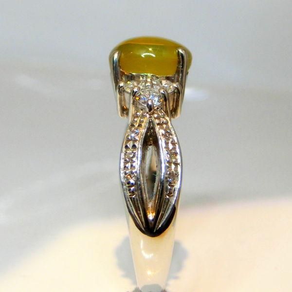 クリソベリルキャッツアイ ダイヤモンドリング CE 2.71ct D 0.32