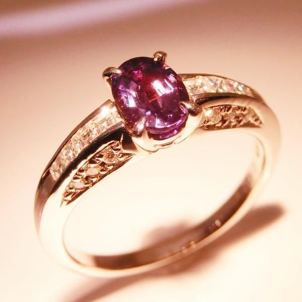 ブラジル産アレキサンドライト ダイヤモンドリング AX 0.66ct D ブラジル産アレキサンドライト ダイヤモンドリング AX 0.66ct D