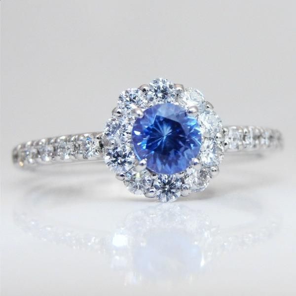ベニトアイト ダイヤモンドリング BI 0.315ct D 0.29ct Pt950 日