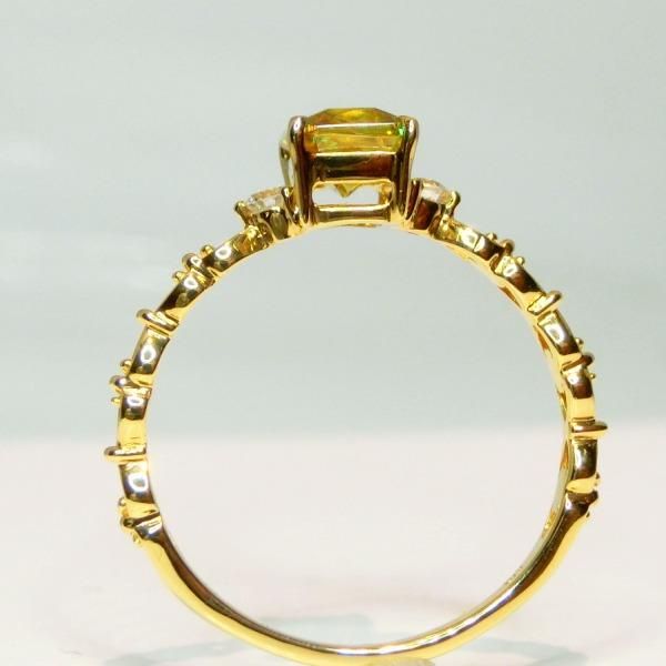 超希少】 0.155ct Fancy Vivid Orangy Yellow ファンシー