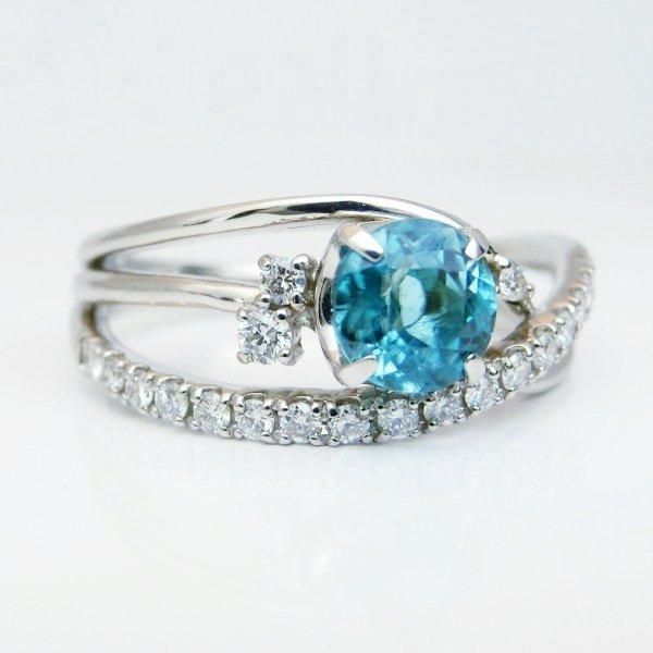 グランディディエライト ダイヤモンドリング GRD 0.700ct D 0.22ct Pt950 日独宝石研究所鑑別書付BOUTIQUE LINE