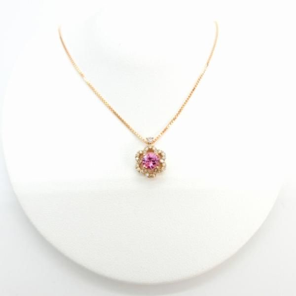 パパラチアサファイア ダイヤモンドネックレス PDS 0.54ct D