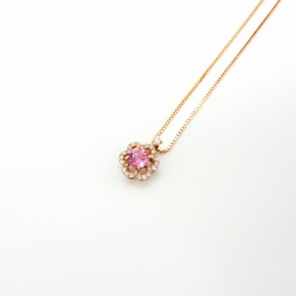 パパラチアサファイア ダイヤモンドネックレス PDS 0.54ct D