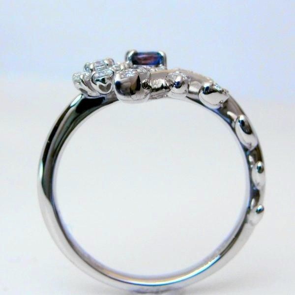 ブラジル産アレキサンドライト ダイヤモンドリング AX 0.237ct D 0.20ct Pt900 日独宝石研究所鑑別書付 ブラジル産アレキサンドライト ダイヤモンドリング AX 0.237ct D 0.20ct Pt900 日独宝石研究所鑑別書付