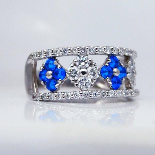 アウイナイト ダイヤモンドリング HA 0.32ct D 0.57ct 日独宝石
