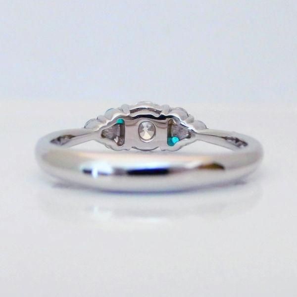 ダイヤモンド パライバトルマリンリング D 0.520ct E-VS1-3EX 0.15ct