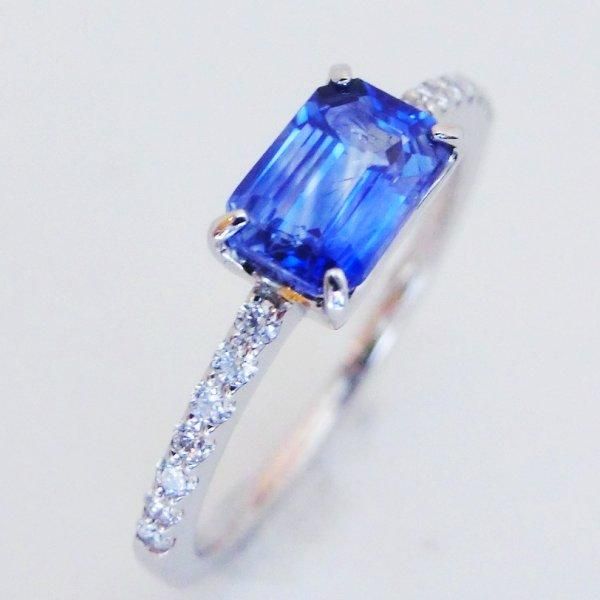 コーンフラワーブルーカラーサファイア ダイヤモンドリング SA 1.06ct