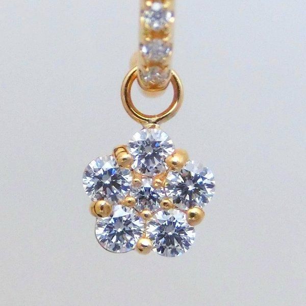 キラキラ 計 0.6ct ダイヤモンド K18 YG ピアス 鑑別書付きダイヤモンド