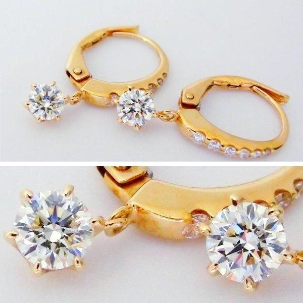 ダイヤモンド スイングタイプジャーマンピアス D 0.20ct D 0.06 ダイヤモンド スイングタイプジャーマンピアス D 0.20ct D 0.06
