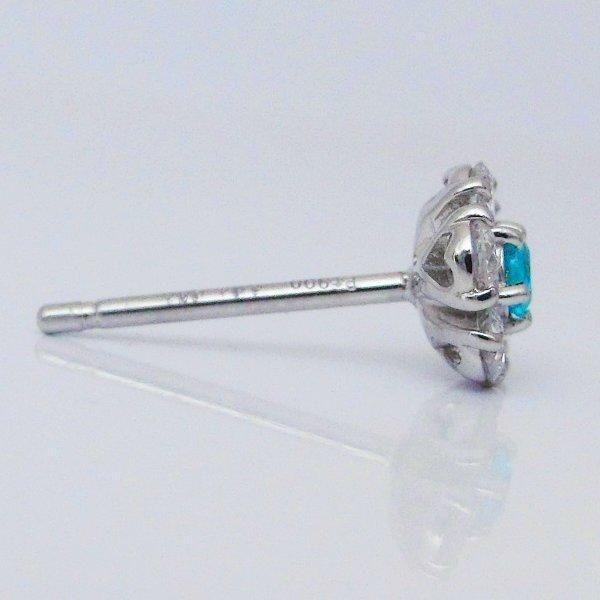 ブラジル産パライバトルマリン ダイヤモンドピアス PA 0.04ct ブラジル産パライバトルマリン ダイヤモンドピアス PA 0.04ct