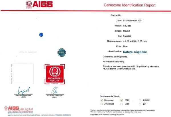 ミャンマー産非加熱ブルーサファイア ダイヤモンドリング SA