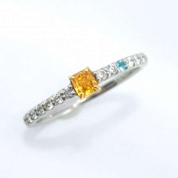 ӥӥåɥ󥸥 ѥ饤Хȥޥ D 0.18ct FVOY-VS2 0.13ct PA 0.01ct Pt900 K18YG CGL