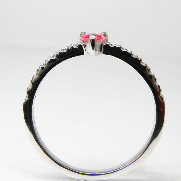 パパラチアサファイア ダイヤモンドリング PDS 0.272ct D 0.11ct パパラチアサファイア ダイヤモンドリング PDS 0.272ct D 0.11ct