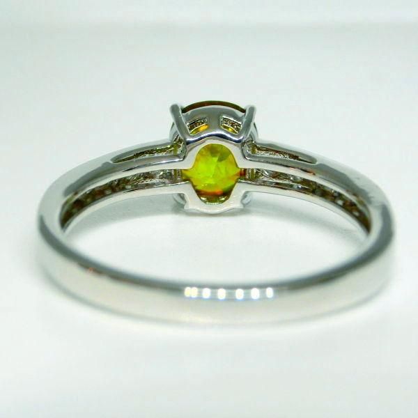 グリーンスフェーン ダイヤモンドリング SH1.52ct D 0.24ct