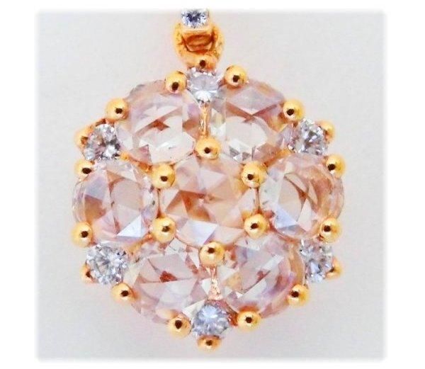 ローズカットダイヤモンド フラワーモチーフネックレス D 0.51ct ローズカットダイヤモンド フラワーモチーフネックレス D 0.51ct