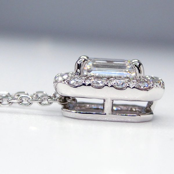 D-IF エメラルドカットダイヤモンドネックレス D 0.500ct D 0.18ct Pt950 GIA鑑定書付 BOUTIQUE LINE