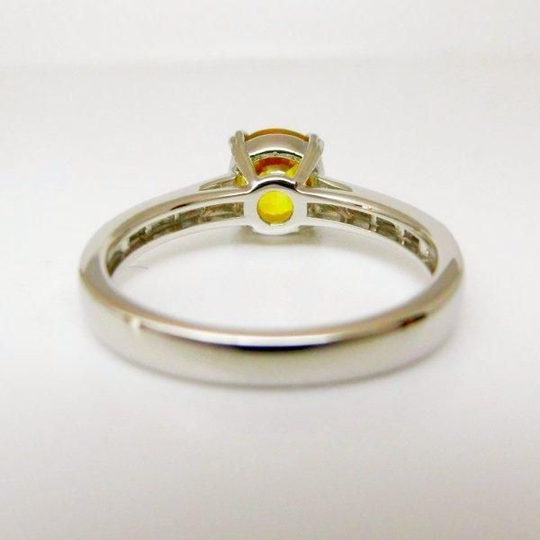 ゴールデンイエロースフェーンダイヤモンドリング SH 1.730ct D