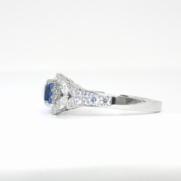 ベニトアイト ダイヤモンドリング BI 0.398ct D 0.46ct Pt950 日