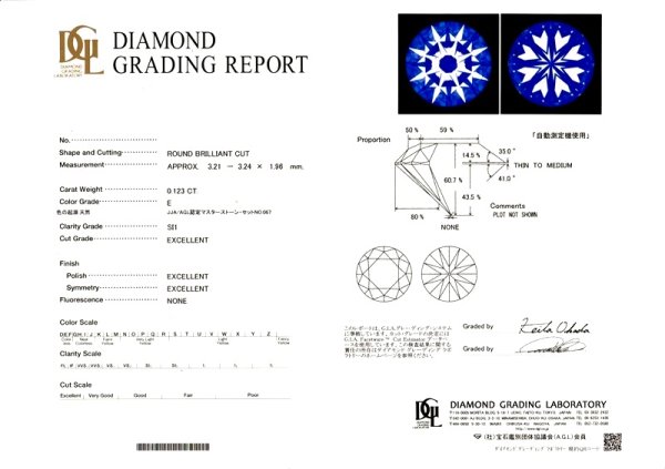 スリーストーンダイヤモンドリング D 0.122ct 0.123ct 0.123ct E-SI1 ...