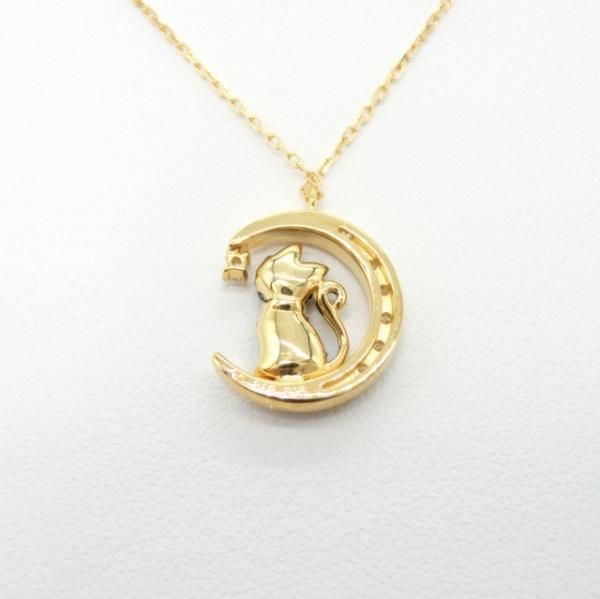 黒猫 月モチーフブラックダイヤモンドネックレス D 0.15ct D 黒猫 月モチーフブラックダイヤモンドネックレス D 0.15ct D
