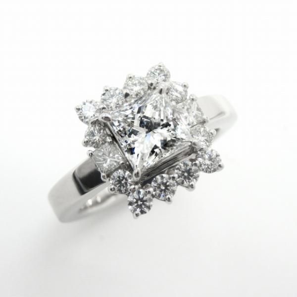 プリンセスカットダイヤモンドリング D 1.03ct D-VS1 0.58ct プリンセスカットダイヤモンドリング D 1.03ct D-VS1 0.58ct