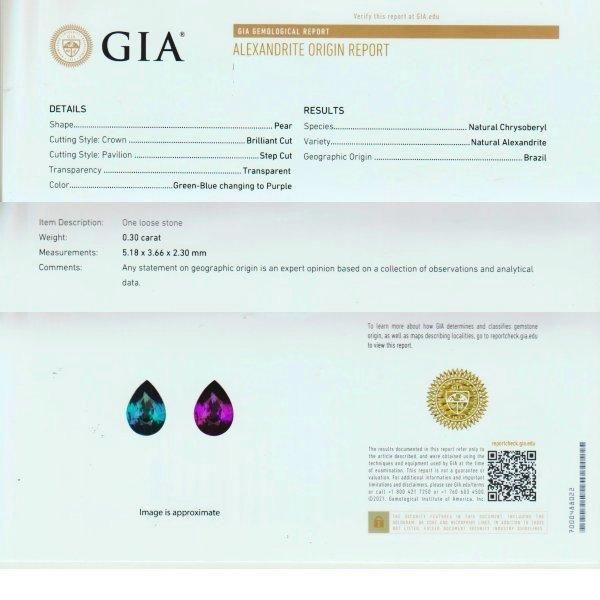 GIA鑑別書付 K18天然アレキサンドライトデザインリング ブラジル産 ブラジル産ペアシェイプアレキサンドライト ダイヤモンドリング AX