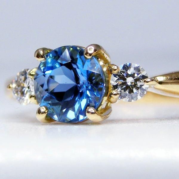 アクセサリー【22-4】アクアマリン　ダイヤモンド　リング　AQ1.86ct　D0.11ct